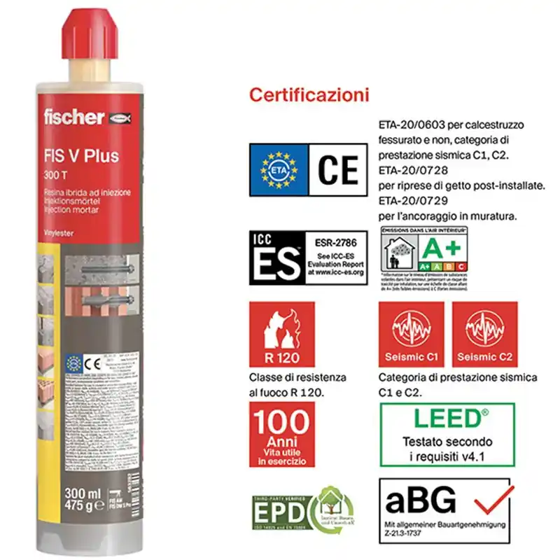 Koop Vandaag CARTUCCE FISCHER FIS VPLUS300T 926, Ferramenta Utensili On Line