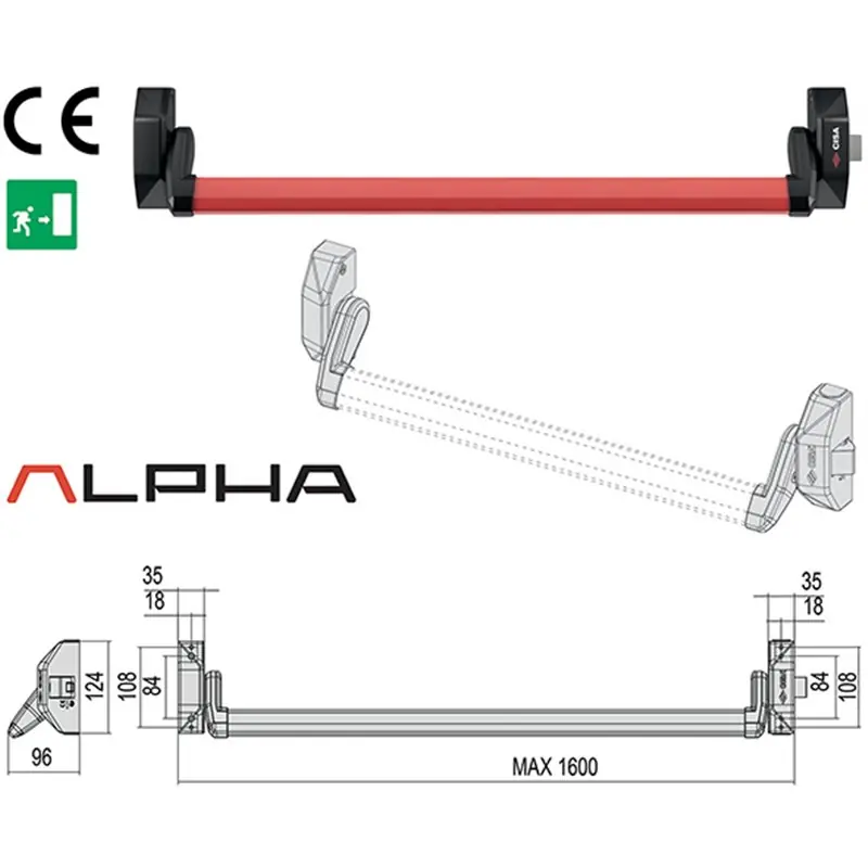 Express Levering MANIGL.CISA *A* PUSH 5M001.10, Ferramenta Utensili On Line