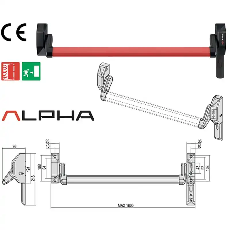 MANIGL.CISA INF. *A* PUSH 5M617.FR, Ferramenta Utensili On Line Fabrieksprijs