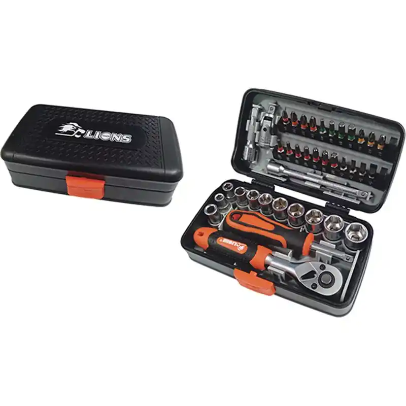 Goedkoop Bussole e Inserti Lions 144W 1/4" – Set 38 Pezzi