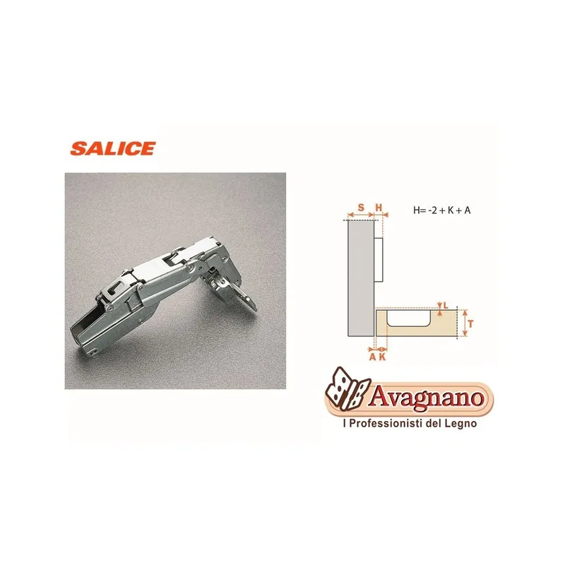 CERNIERA SALICE F.35 COLLO ALTO 165 gradi Lage Prijs