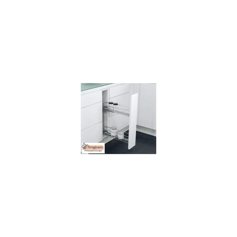 CESTO AD ESTRAZIONE FRONTALE, PER MOBILE BASE 15X50 CM Snelle Levering