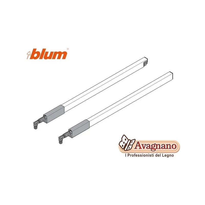 BLUM TANDEMBOX Ringhierina longitudinale (sopra), per Cassettone, LN 550 mm, destro+sinistro, ANTARO Merkproduct