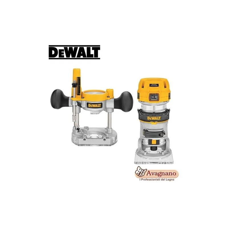 ELETTROFRESATRICE DEWALT D26204K CON AFFONDAMENTO E BASE FISSA 900W 8MM Direct Verzonden