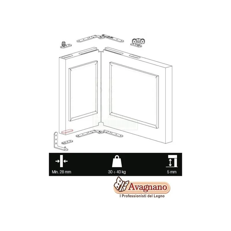 Veilige Betaling KIT PORTA A LIBRO TERNO - PORTE DISTANZIATE