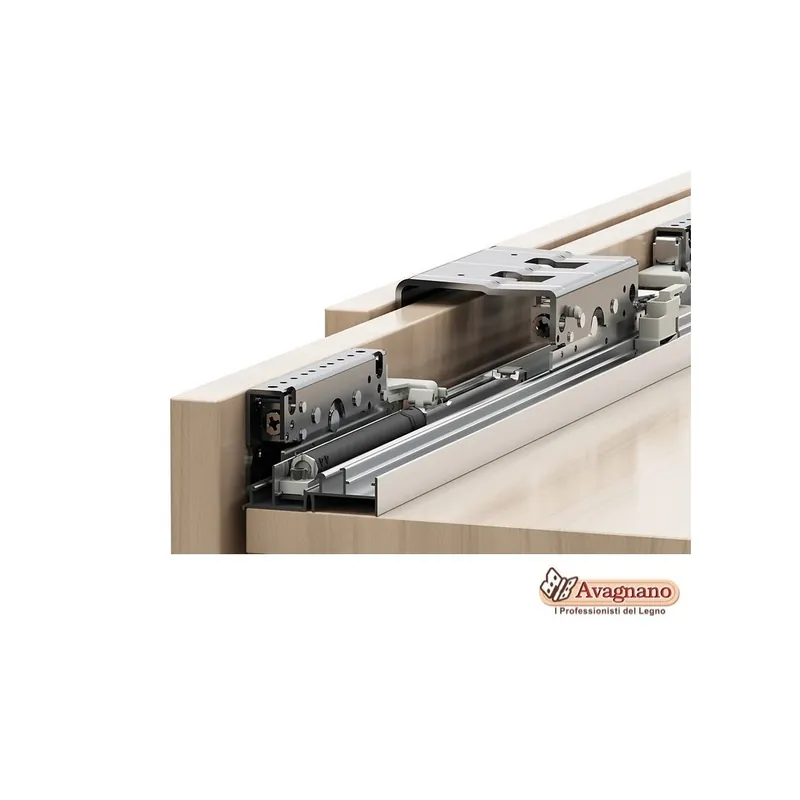 GUARNITURA PER ARMADIO CON 3 ANTE SCORREVOLI SOVRAPPOSTE AMMORTIZZATO 80 KG 33 MM - TERNO Premium