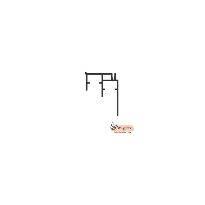 BINARIO PORTE ARMADIO SCORREVOLI TERNO 910 ALLUMINIO - 3000 MM Laatste Kans