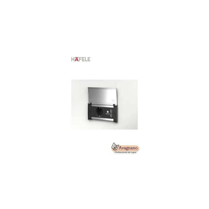 MULTIPRESA AD INCASSO KAPSA XS INSERTO ELITTRIFICATO 2 MODULI - 2 SHIUKO - HAFELE Premium