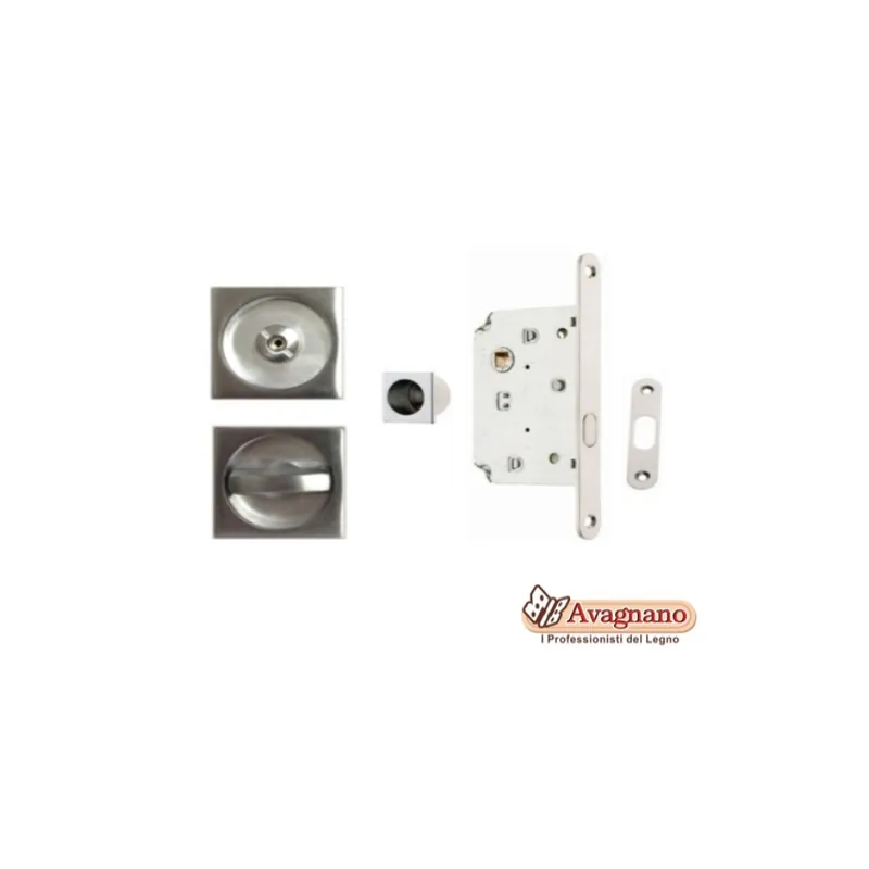 KIT MANIGLIA INCASSO PORTE SCORREVOLI QUADRO CROMO SATINATO - MARIVA Exclusieve Aanbieding