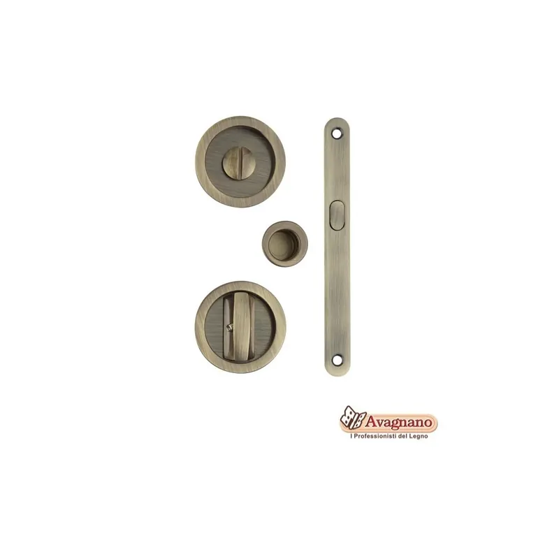 KIT INCASSO PORTE SCORREVOLI TONDO BRONZO GRAFFIATO - MARIVA Must-Have