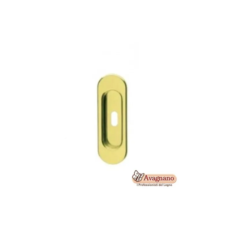 Seizoensaanbieding MANIGLIA INCASSO OVALE CON FORO ORO LUCIDO - MARIVA