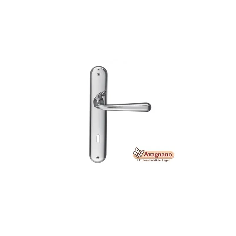 Koop Online MANIGLIA GOCCIA CON PLACCA CROMO SATINATO - MARIVA