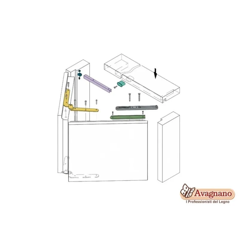 Favoriet KIT PORTA A LIBRO A BATTENTE PORTATA 50 KG AMBIDESTRO 02601 - KOBLENZ