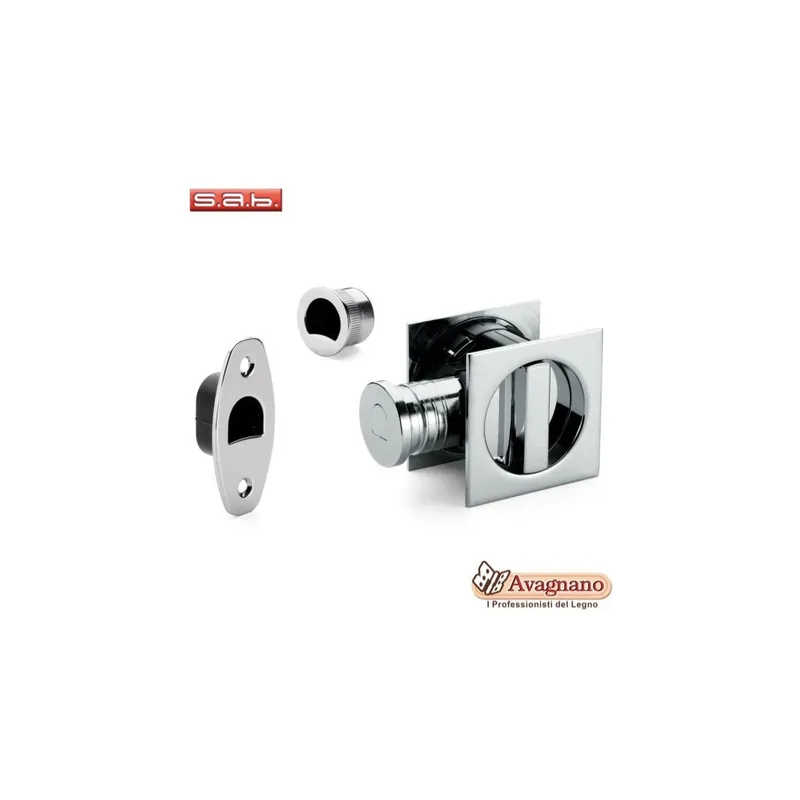 Tijdelijk Beschikbaar KIT HOOKYZERO MANIGLIA INCASSO QUADRO CROMO SATINATO SAB