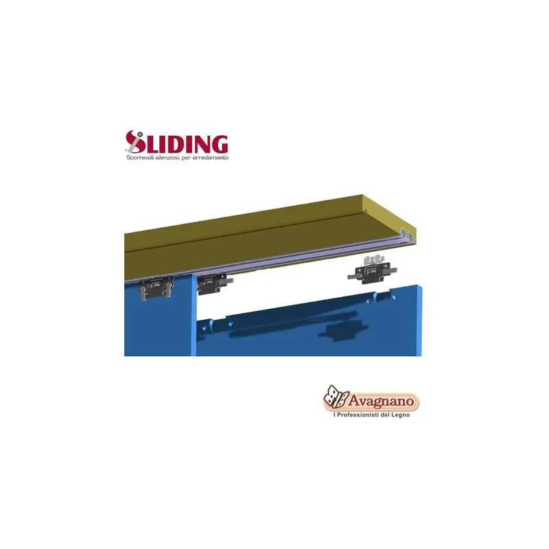 GUARNITURA PER ANTINE MOBILI COLIBRI 30 KG CLIP RAPIDA LEGNO - SLIDING Tijdelijk Beschikbaar