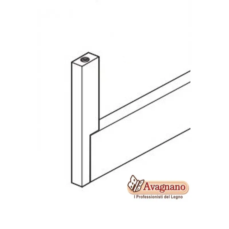 REGGITUBO LATERALE PER ASTA APPENDIABITI ARMADIO CON FISSAGGIO VITE SUPERIORE GRIGIO ANTRACITE - PERIN Bestseller