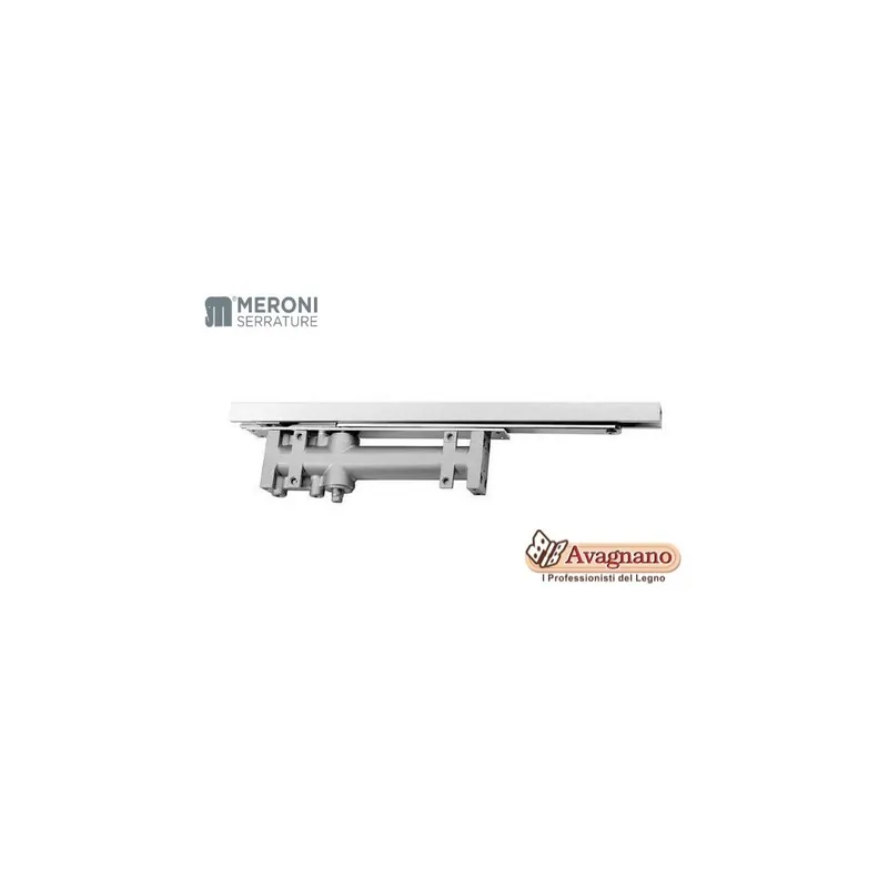 CHIUDIPORTA AEREO DC510 SILVER EN3 BRACCIO A SLITTA CON FERMO - MERONI Shop Nu