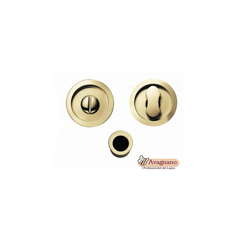 Voordeelprijs KIT MANIGLIA INCASSO PORTE SCORREVOLI TONDO ID211BZG HPS ORO - COLOMBO DESIGN