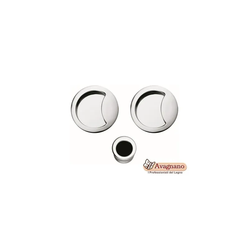 KIT MANIGLIA INCASSO PORTE SCORREVOLI SENZA FORO TONDO ID211 CROMAT - COLOMBO DESIGN Gereduceerde Prijs