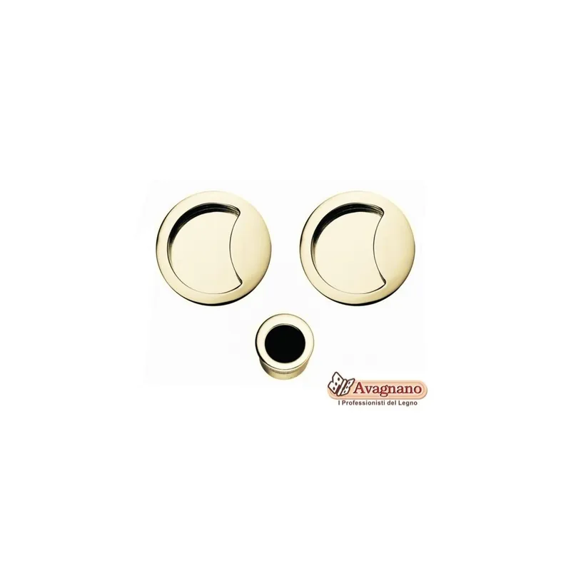 KIT MANIGLIA INCASSO PORTE SCORREVOLI SENZA FORO TONDO ID211 ORO HPS - COLOMBO DESIGN Op = Op