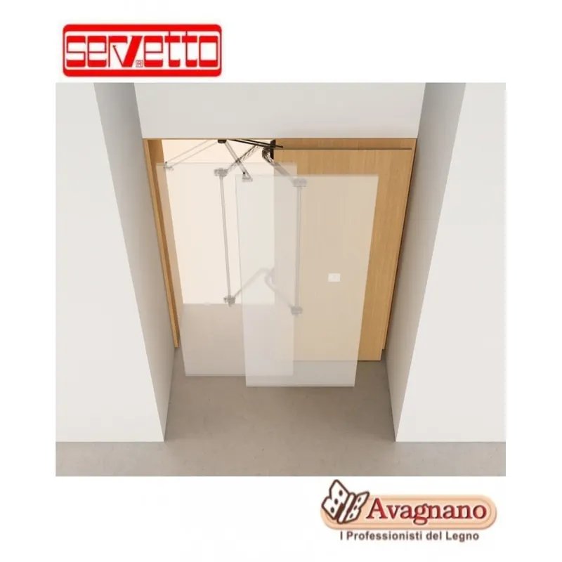 Gereduceerde Prijs SISTEMA ROTOTRASLANTE PER MOBILE MOTION-V V3 INTERNO VANO 98/118cm GRIGIO/CROMO LUCIDO - SERVETTO