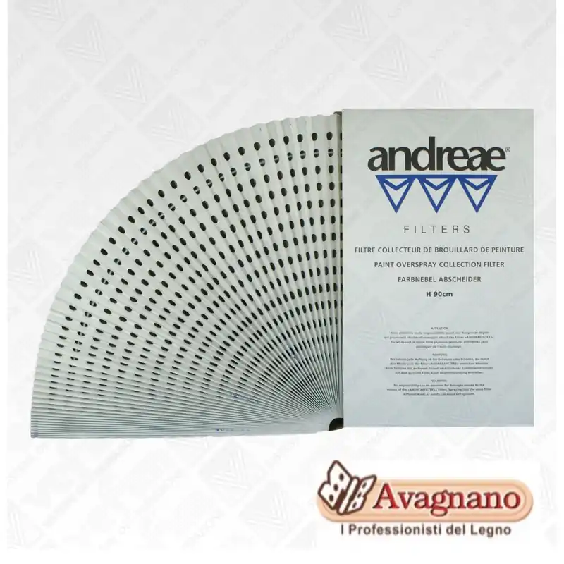FILTRO INERZIALE PER CABINE IN CARTONE PIEGHETTATO H 90 CM - ANDREAE Bestseller