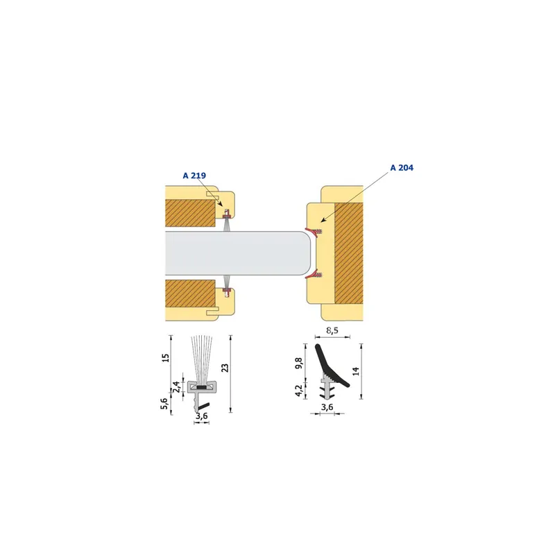 KIT SPAZZOLINO E GUARNIZIONE PER PORTE SCORREVOLI BIANCO Korting