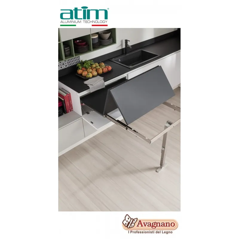 Op = Op T-ABLE XL TAVOLO DA CASSETTO ESTRAIBILE CON GAMBA - ATIM