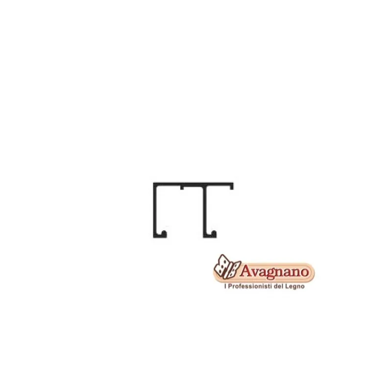 BINARIO DOPPIO PER KIT 710 TERNO ALLUMINIO - 3000 MM Finale Uitverkoop