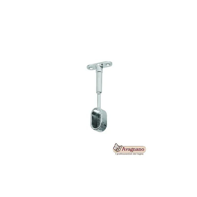 Merkproduct REGGITUBO CHIUSO PER TUBO OVALE CENTRALE NICHELATO 30x15 mm - MANART