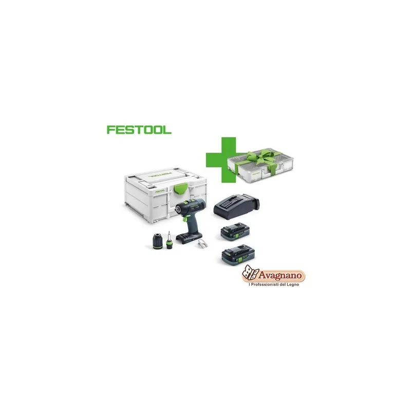 Trapano avvitatore a batteria T 18+3 HPC 4,0 I-Plus FESTOOL Speciale Aanbieding