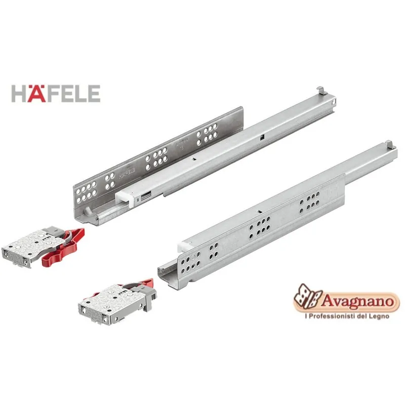 GUIDA CASSETTO MATRIX RUNNER ESTRAZIONE TOTALE 250mm 30 KG SPINGI/APRI REGOLAZIONE 3D - HAFELE Op = Op