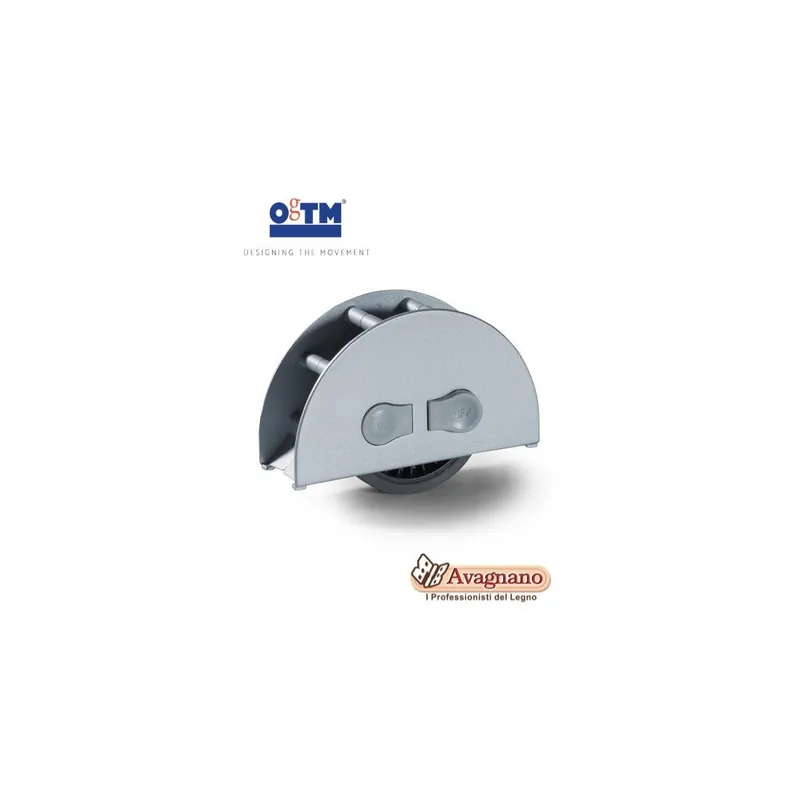 Lage Kosten RUOTA INCASSO ON/OFF 18mm ALLUMINIO GRIGIO CON FRENO - OGTM
