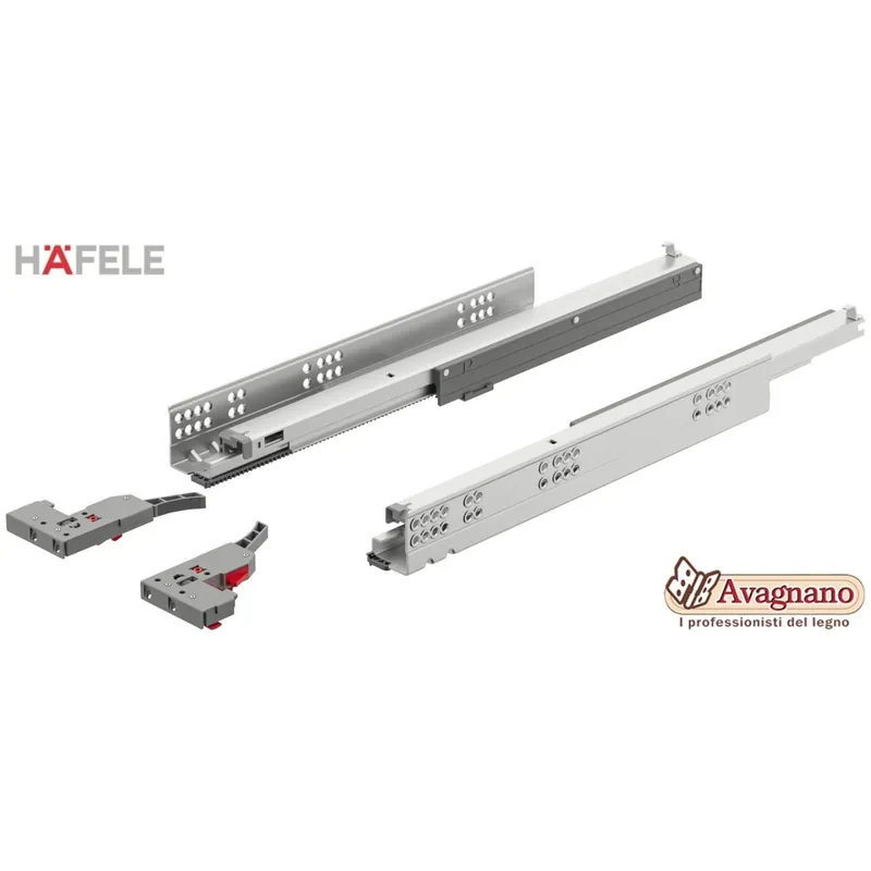 GUIDA CASSETTO SYNCRO MATRIX UMA30 3D ESTRAZIONE TOTALE 550mm 30 KG AMMORTIZZATA - HAFELE Veilige Betaling