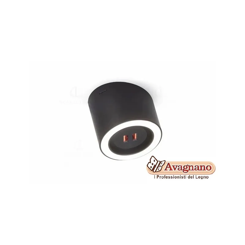 LED PER ILLUMINAZIONE UNIKA NERO CON PRESA USB - DOMUS LINE Laatste Versie