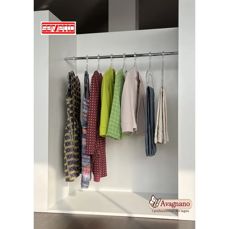 TUBO APPENDIABITI ESTENSIBILI SERVETTO 68-110 CM CROMATO Weekendaanbieding