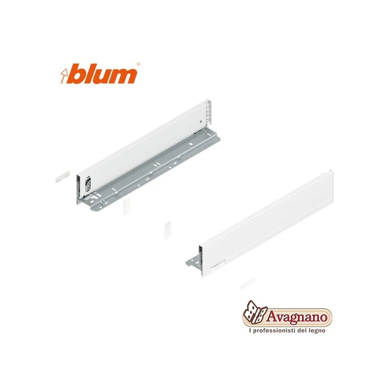 Voordeelprijs BLUM LEGRABOX SPONDINE BIANCO OPACO ALTEZZA M (90,5 mm), 300 mm