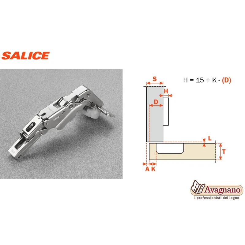 Lage Kosten CERNIERA SILENTIA+ SALICE F.35 COLLO PIANO 155 GRADI AMMORTIZZATA