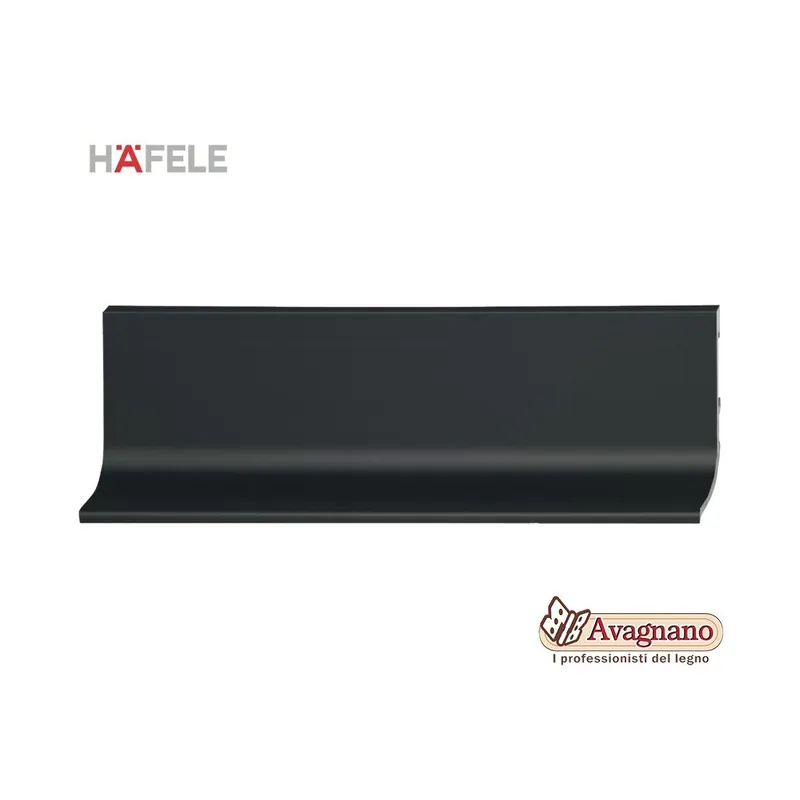 Uitverkoop PROFILO PER GOLA, PER FRONTALI SENZA MANIGLIA, IN ALLUMINIO NERO OPACO - HAFELE