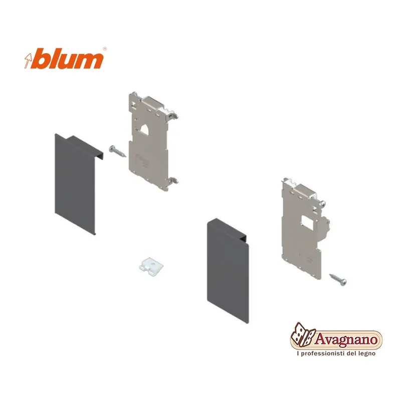 Gecertificeerd Set frontale ZI7.0MS0 Blum per cassetto interno Legrabox, altezza M, Acciaio finitura GRIGIO ORIONE