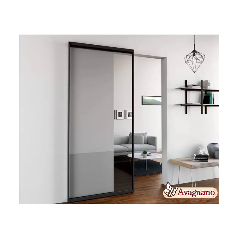 Express Levering KIT MAGIC 2 FRAME ARGENTO, SCORREVOLE CON PROFILO IN ALLUMINIO PER PORTE IN VETRO