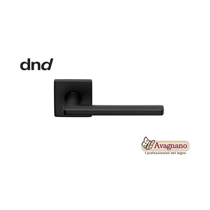 Alleen Vandaag MANIGLIA LUCE P 02 ROSETTA QUADRA PAT NERO OPACO - dnd