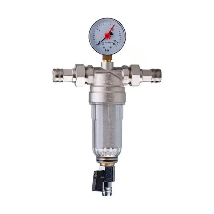 Filtro autopulente ottone manometro M/M Tiemme 1 1/4” Populair
