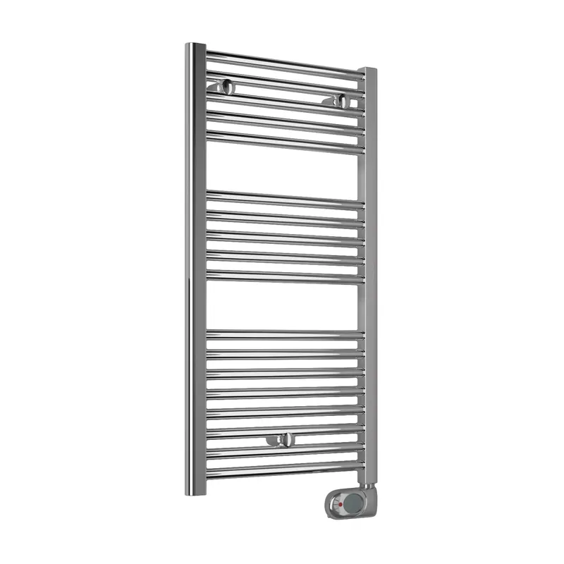 Scaldasalviette cromato dritto elettrico termostato digitale Cortina EVO Lazzarini 920x480mm Hoge Kwaliteit