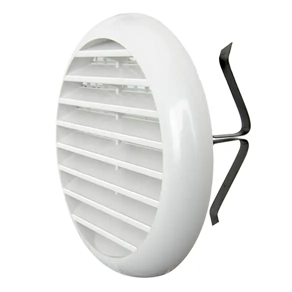 Gratis Retour Griglia tonda universale con molla Ventilazione First 106 mm - Bianco