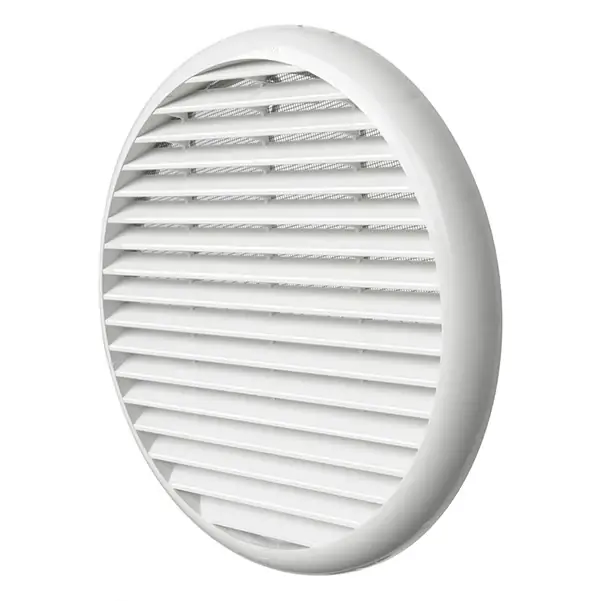 Seizoensaanbieding Griglia tonda universale con molla Ventilazione First 106 mm - Bianco