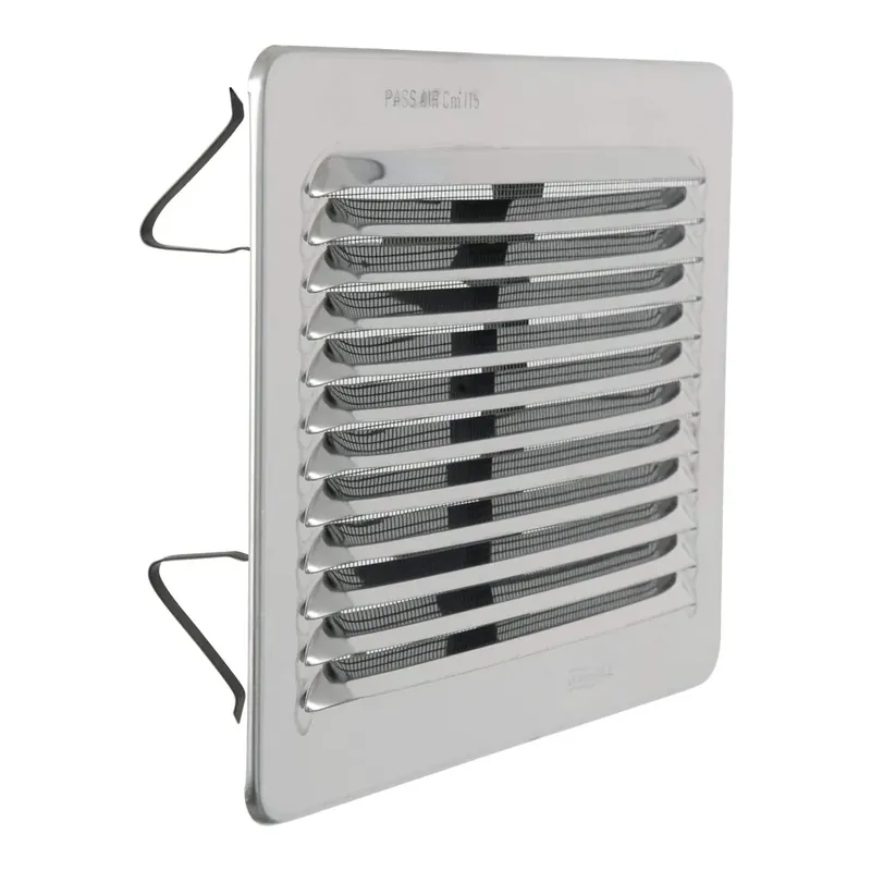 Tijdelijk Beschikbaar Griglia metallica universale con molla e rete Ventilazione First Griglia metallica universale con molla e rete Ventilazione First Echome