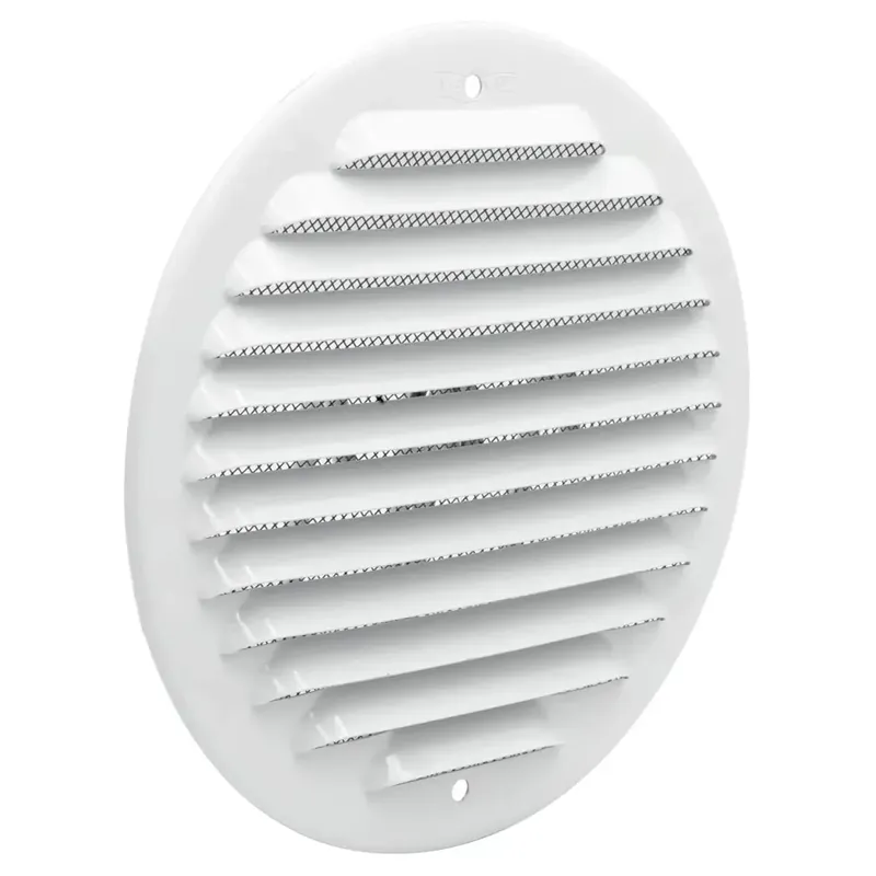 Griglia metallica tonda da sovrapporre con rete Ventilazione First 150 mm - Alluminio bianco Weekendaanbieding