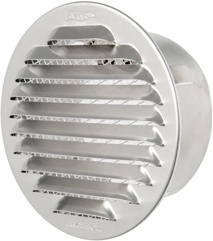 Laatste Versie Griglia metallica tonda da incasso con rete Ventilazione First 100 mm - Alluminio