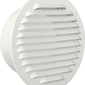 Premium Griglia metallica tonda da incasso con rete Ventilazione First 100 mm - Alluminio